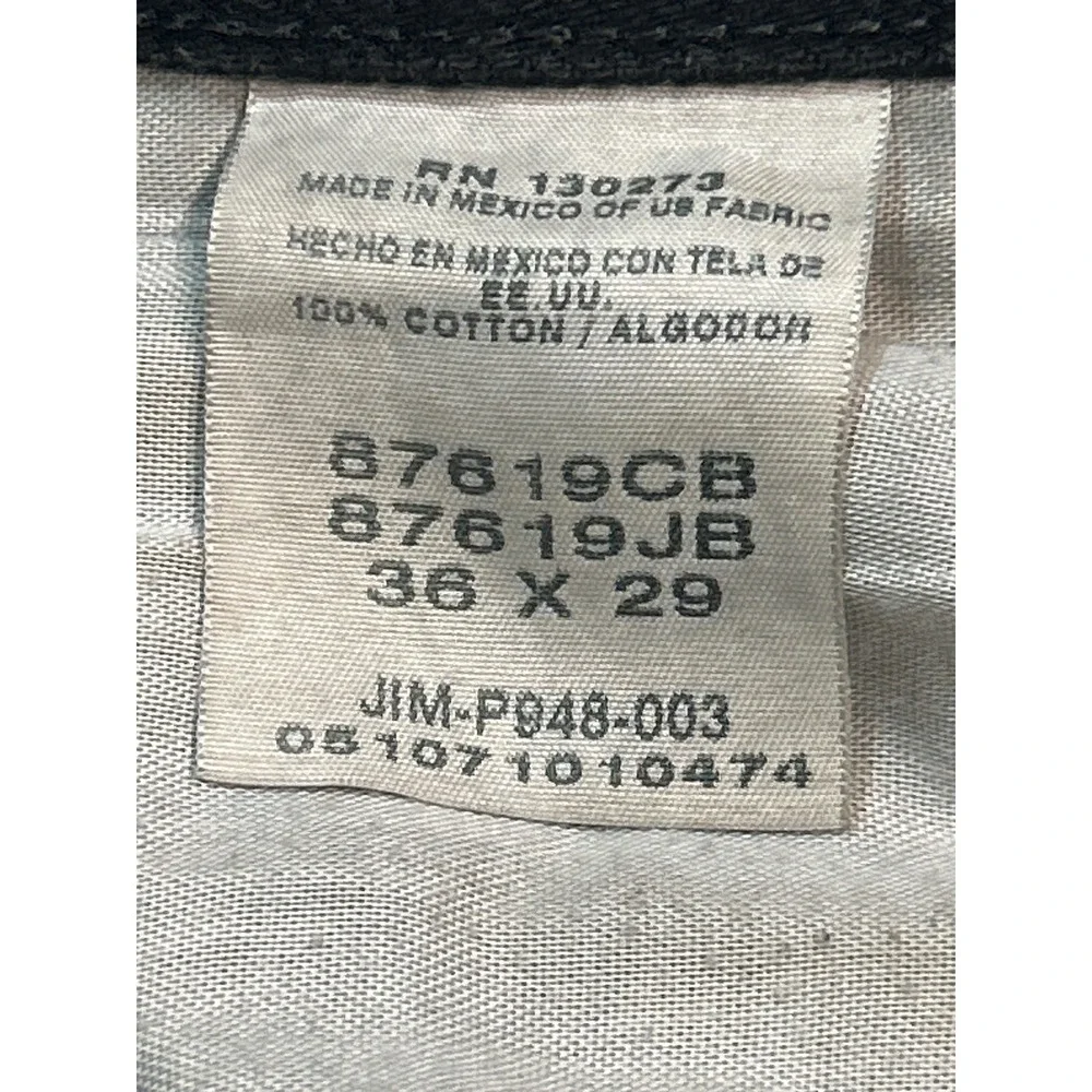 VTG Rustler Jeans Mens 36x29 Black Denim Relaxed Fit Casual‎ Pants